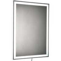 kleankin Badezimmerspiegel LED-Spiegel Nebelfreier Wandspiegel Touch-Schalter 3 Farben Alu 70 x 50 x von kleankin