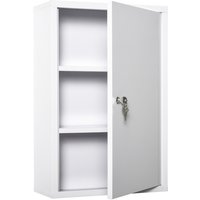 kleankin Medizinschrank, mit Schloss, LxBxH: 18 x 40 x 60 cm - weiss kleankin Medizinschrank, mit Schloss, LxBxH: 18 x 40 x 60 cm - weiss von kleankin