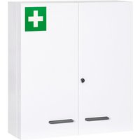 kleankin Medizinschrank, mit Schloss, LxBxH: 55 x 18 x 60 cm - weiss kleankin Medizinschrank, mit Schloss, LxBxH: 55 x 18 x 60 cm - weiss von kleankin