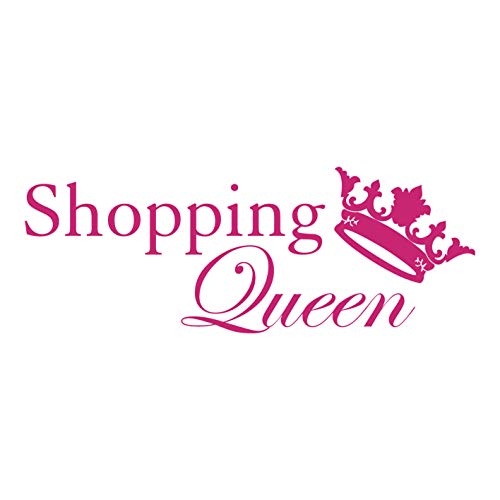 kleb-Drauf® | 1 Shopping-Queen | Pink - glänzend | Wandtattoo Wandaufkleber Wandsticker Aufkleber Sticker | Wohnzimmer Schlafzimmer Kinderzimmer Küche Bad | Deko Wände Glas Fenster Tür Fliese von kleb-drauf.de