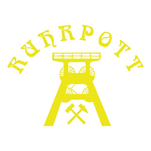 kleb-Drauf | 1 Ruhrpott | Gelb - matt | Wandtattoo Wandaufkleber Wandsticker Aufkleber Sticker | Wohnzimmer Schlafzimmer Kinderzimmer Küche Bad | Deko Wände Glas Fenster Tür Fliese von kleb-drauf.de