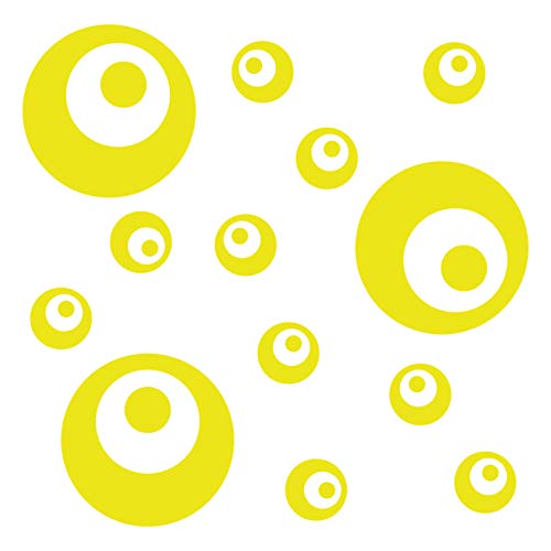 kleb-Drauf | 13 Retro-Punkte | Gelb - glänzend | Wandtattoo Wandaufkleber Wandsticker Aufkleber Sticker | Wohnzimmer Schlafzimmer Kinderzimmer Küche Bad | Deko Wände Glas Fenster Tür Fliese kleb-Drauf | 13 Retro-Punkte | Gelb - glänzend | Wandtattoo Wandaufkleber Wandsticker Aufkleber Sticker | Wohnzimmer Schlafzimmer Kinderzimmer Küche Bad | Deko Wände Glas Fenster Tür Fliese von kleb-drauf.de