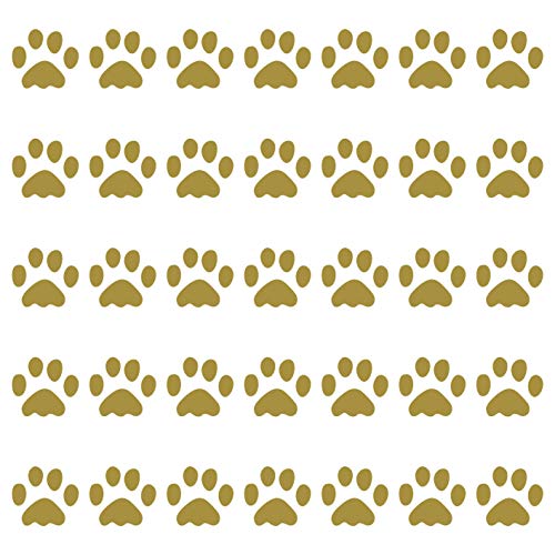 kleb-Drauf | 35 Pfoten | Gold - glänzend | Wandtattoo Wandaufkleber Wandsticker Aufkleber Sticker | Wohnzimmer Schlafzimmer Kinderzimmer Küche Bad | Deko Wände Glas Fenster Tür Fliese kleb-Drauf | 35 Pfoten | Gold - glänzend | Wandtattoo Wandaufkleber Wandsticker Aufkleber Sticker | Wohnzimmer Schlafzimmer Kinderzimmer Küche Bad | Deko Wände Glas Fenster Tür Fliese von kleb-drauf.de