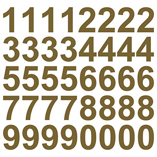 kleb-Drauf | 40 Zahlen, Höhe je 10 cm | Gold - matt | Wandtattoo Wandaufkleber Wandsticker Aufkleber Sticker | Wohnzimmer Schlafzimmer Kinderzimmer Küche Bad | Deko Wände Glas Fenster Tür Fliese kleb-Drauf | 40 Zahlen, Höhe je 10 cm | Gold - matt | Wandtattoo Wandaufkleber Wandsticker Aufkleber Sticker | Wohnzimmer Schlafzimmer Kinderzimmer Küche Bad | Deko Wände Glas Fenster Tür Fliese von kleb-drauf.de
