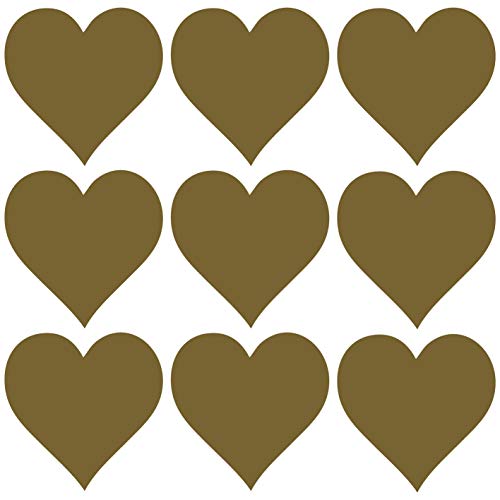 kleb-Drauf | 9 Herzen | Gold - matt | Wandtattoo Wandaufkleber Wandsticker Aufkleber Sticker | Wohnzimmer Schlafzimmer Kinderzimmer Küche Bad | Deko Wände Glas Fenster Tür Fliese kleb-Drauf | 9 Herzen | Gold - matt | Wandtattoo Wandaufkleber Wandsticker Aufkleber Sticker | Wohnzimmer Schlafzimmer Kinderzimmer Küche Bad | Deko Wände Glas Fenster Tür Fliese von kleb-drauf.de