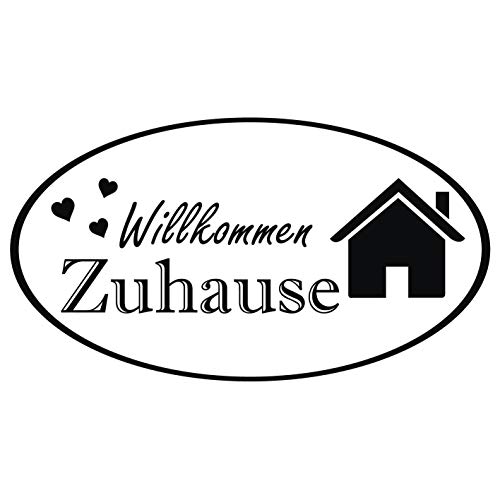 kleb-Drauf | Willkommen zu Hause | Verschiedene Größen und Farben | Wandtattoo Wandaufkleber Wandsticker Aufkleber Sticker | Wohnzimmer Schlafzimmer Kinderzimmer Küche Bad von kleb-drauf.de