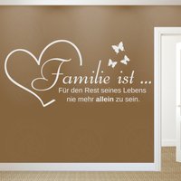 Wandtattoo Familie Ist Für Den Rest Seines Lebens ... Wandspruch Deko Wandmotiv Wandbanner Herzen Schmetterling Freihstehend Wandtattoo Familie Ist Für Den Rest Seines Lebens ... Wandspruch Deko Wandmotiv Wandbanner Herzen Schmetterling Freihstehend von klebekings