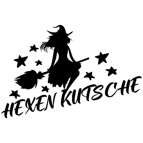 KLEBEKÖNIG Hexenkutsche Autoaufkleber Deko Stickerbomb Autosticker Decal Auto Car Motorrad Fahrrad Roller Bike Deko Tuning von Klebe könig