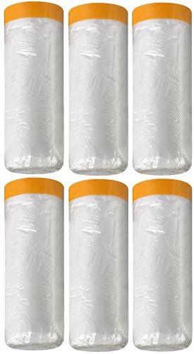 6x Goldband (soft) mit Folie | 210cm x 15m | Abdeckfolie mit Abklebeband | klebemeister.eu von klebemeister