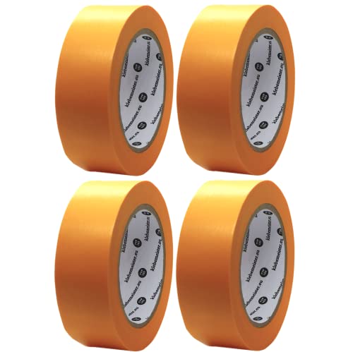 4x Rollen | 38mm x 50m | Goldband (soft) | Maler Abdeckband | klebemeister.eu… von klebemeister