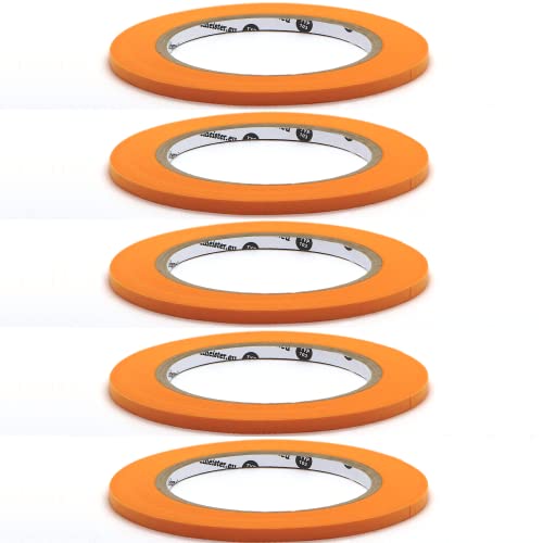 klebemeister 5x Ultra Slim 5mm x 50m Abdeckband | Maler Abdeckband | Goldband (soft) von klebemeister