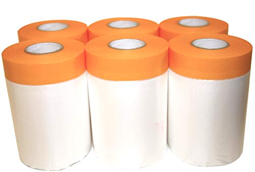 6x Goldband Tape | 55cm x 25m | Goldband (soft) Malerband mit Folie Abdeckfolie | klebemeister.eu… von klebemeister