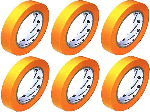 6x Rollen | 25mm x 50m | Goldband (soft) | Maler Abdeckband | klebemeister.eu… von klebemeister