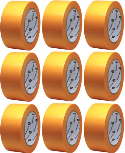 klebemeister 9x Rollen | 50mm x 50m | Maler Abdeckband | Goldband (soft) von klebemeister