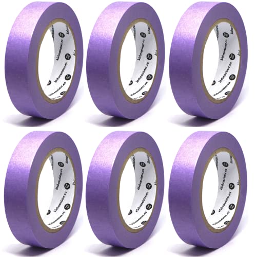 klebemeister® SENSITIV SOFT - Ultra Schonendes Professionelles Abklebeband Malerband ⎥ 6x Rollen je 25mm x 50m = 300m von klebemeister