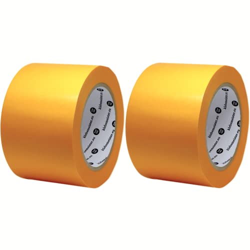 klebemeister 2x Rollen | 75mm x 50m | Maler Abdeckband | Goldband (soft) von klebemeister