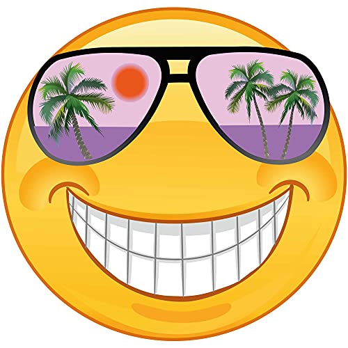 Kleberio Aufkleber mit lila Sonnenbrille lachend wetterfest für Helm Autoaufkleber Wohnmobil Mülltonnenaufkleber Wohnwagen Moped LKW Coole Sticker Set Car Sticker Aufkleber Auto Kinderzimmer 10 x 10cm Kleberio Aufkleber mit lila Sonnenbrille lachend wetterfest für Helm Autoaufkleber Wohnmobil Mülltonnenaufkleber Wohnwagen Moped LKW Coole Sticker Set Car Sticker Aufkleber Auto Kinderzimmer 10 x 10cm von kleberio