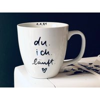 Tasse, Jumbotasse, Tasse Xxl Für Den Lieblingsmensch Mit Spruch Du. Ich. Läuft von kleckserei