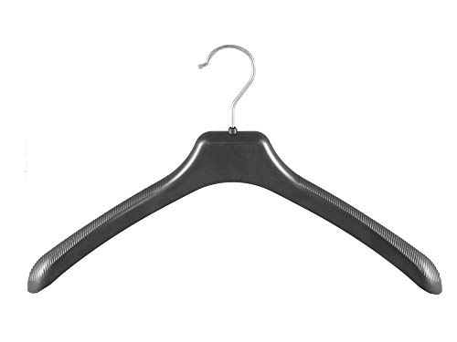 Kleiderbügel für Jacken und Mäntel, 42 cm, schwarz, WJT42b, 10 Stück von Kleiderbuegelshop24