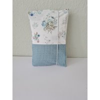 Große Wickeltasche, Windeltasche Blumen Waffelpiqué von kleidiMae