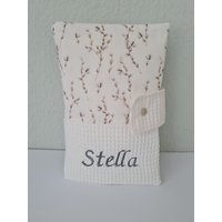 Große Wickeltasche, Windeltasche Weidekätzchen Mit Waffelpiqué Und Personalisierung Große Wickeltasche, Windeltasche Weidekätzchen Mit Waffelpiqué Und Personalisierung von kleidiMae