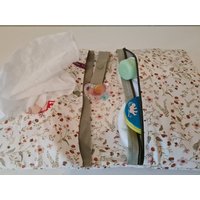 Wickeltasche, Windeltasche Wiesenblumen Personalisierbar von kleidiMae