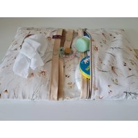 Wickeltasche, Windeltasche Xl Gräser, Trockenblumen, Personalisierbar von kleidiMae