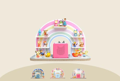 kleiner stern Tonie Regal Regenbogen, Regal für Hörspielfiguren, magnetische Standflächen, (rosa) von kleiner stern