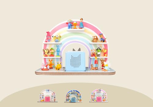 kleiner stern Tonie Regal Regenbogen, Regal für Hörspielfiguren, magnetische Standflächen, (rot) von kleiner stern