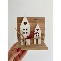 Einzugsgeschenk/Zwei Häuschen Aus Keraflott von kleinundfeinDeko