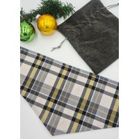 Hundehalstuch, Bandana in Karo Optional Als Weihnachtsgeschenk Verpackt von klenniesschneiderei