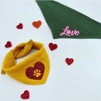 Hundehalstuch Valentinstag/Hochzeit Auch Als Geschenk | Optional Personalisierbar von klenniesschneiderei