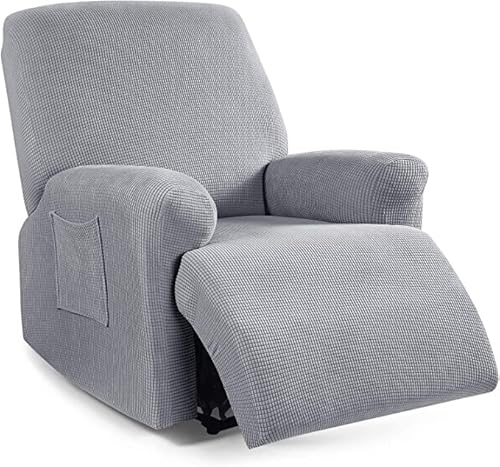 Sesselbezug für Relaxsessel 4 Stück Sessel-Überwürfe Sesselschoner Weich Antirutsch Jacquard Relaxsessel Bezug 1-Sitzer Husse für Relaxsessel Komplett Bezug für Fernsehsessel (Beige) ( Color : E ) von klkjk
