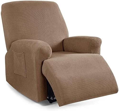 Sesselbezug für Relaxsessel 4 Stück Sessel-Überwürfe Sesselschoner Weich Antirutsch Jacquard Relaxsessel Bezug 1-Sitzer Husse für Relaxsessel Komplett Bezug für Fernsehsessel (Beige) ( Color : I ) von klkjk