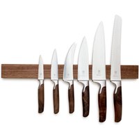 Messerleiste Holz Magnet Nussbaum Für 4, 6 Oder 9 Messer | Längen 21 Bis 46 cm, Blickfang in Der Küche, Starke Magnete, Nachhaltig von klotzaufklotz