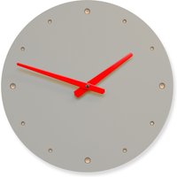 Wanduhr Hellgrau | 35cm | Uhr Design Mit Flüsterleisem Quarzuhrwerk Für Wohnzimmer Küche Schlafzimmer Nachhaltig Groß Rund von klotzaufklotz