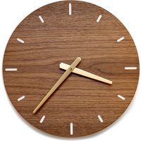 Wanduhr Holz Groß Modern Kinder | 35cm Uhr Design Mit Flüsterleisem Quarzuhrwerk Für Wohnzimmer Küche Büro Lautlos Rund von klotzaufklotz