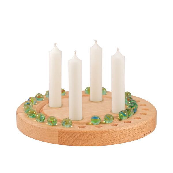klotzaufklotz Adventskalender und Adventskranz für Stabkerzen klotzaufklotz Adventskalender und Adventskranz für Stabkerzen von klotzaufklotz