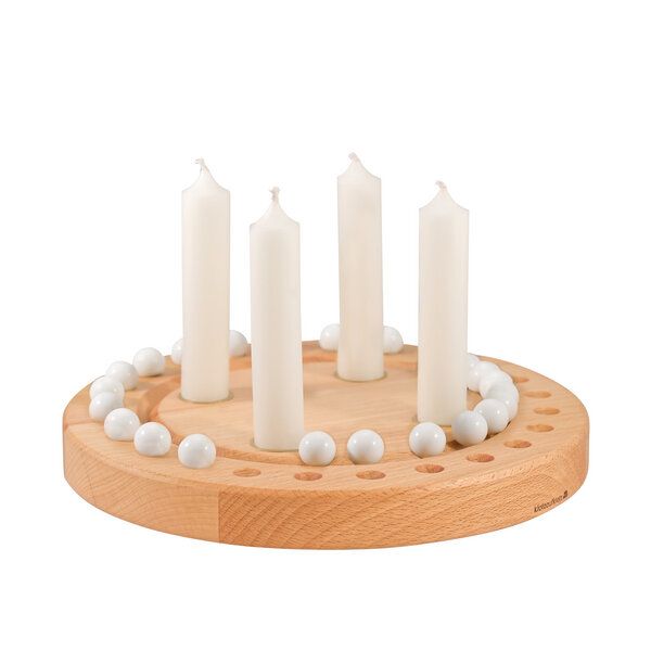 klotzaufklotz Adventskalender und Adventskranz für Stabkerzen klotzaufklotz Adventskalender und Adventskranz für Stabkerzen von klotzaufklotz