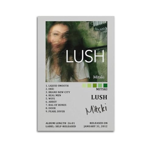klouds Mitski Album Lush Tracklist Poster, dekorative Malerei, Leinwand, Schlafzimmer, Kunst, Wohnzimmer, Dekoration, modernes ästhetisches Poster, 30 x 45 cm, ungerahmter Stil klouds Mitski Album Lush Tracklist Poster, dekorative Malerei, Leinwand, Schlafzimmer, Kunst, Wohnzimmer, Dekoration, modernes ästhetisches Poster, 30 x 45 cm, ungerahmter Stil von klouds