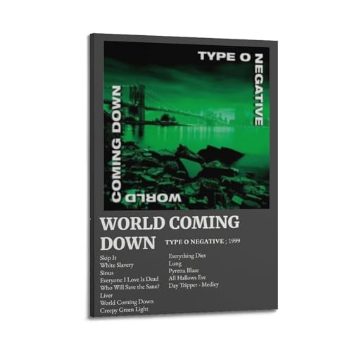klouds Poster "Type O" Negative World Coming Down", dekoratives Gemälde, Leinwand, Schlafzimmer, Kunst, Wohnzimmerdekoration, modernes ästhetisches Poster, 20 x 30 cm, Rahmenstil klouds Poster "Type O" Negative World Coming Down", dekoratives Gemälde, Leinwand, Schlafzimmer, Kunst, Wohnzimmerdekoration, modernes ästhetisches Poster, 20 x 30 cm, Rahmenstil von klouds