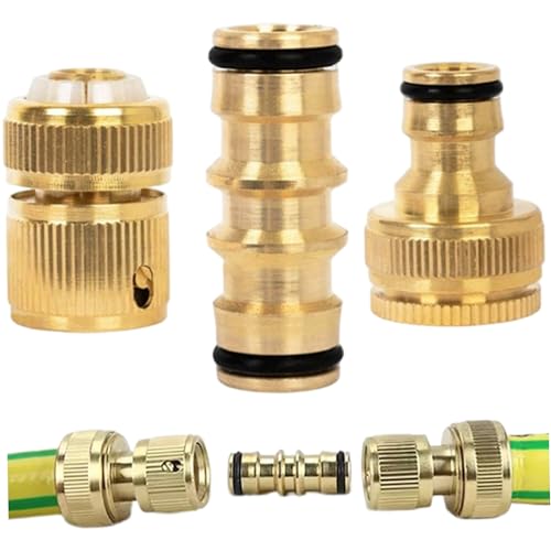 3PCS/Set Garden Schlauchanschluss, Edelstahl -Hosespipe -Steckverbinder -Adapter, männliche und weibliche Gartenschlauch -Armaturen Hosepipe -Steckverbinder von klxgMM