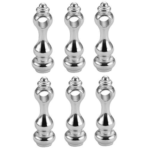 6pcs Galerie Schiene, Zinklegierung robuste Metallspindeln für Treppe, Silver Gallery Rails für Regale Weinschrank Zaun Möbelgallery Schiene von klxgMM