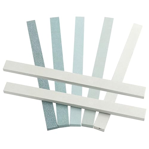 7pcs Schärfstein, grünes Silikon -Kohlenstoff -Poliermesser -Schärfen für keramisch bemalte Metallschleife, Grit 80#/150#/240#/400#/600#/800#/1000#Messer von klxgMM