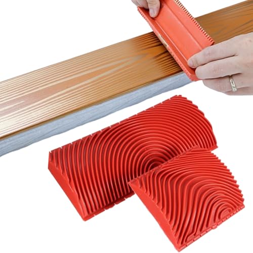 Holzkornwerkzeug 2pcs/Set Praktische Mehrzweck -Gummi -Holz -Getreide -Malerei Werkzeug mit Griff auf der Rückseite für Wandboden Möbel DIY BRÜFKEITE KUNDEN MALER Holzkornwerkzeug 2pcs/Set Praktische Mehrzweck -Gummi -Holz -Getreide -Malerei Werkzeug mit Griff auf der Rückseite für Wandboden Möbel DIY BRÜFKEITE KUNDEN MALER von klxgMM