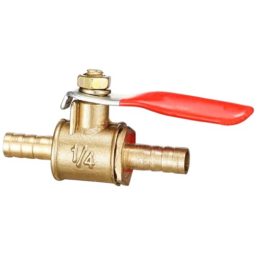 Messingkugelventil 6 mm 2 Wege robuste Antikorrosion Diverter Ball Ventil Schlauchrohr-Tischler-Wasserhahn-Stecker-Adapter für Wassergasölpool von klxgMM