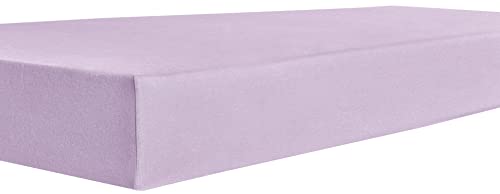 Fein-Jersey Spannbettlaken S | 90 bis 100 cm & 190 bis 200 cm | Perfekter Sitz | Oeko-Tex Standard 100 | Strapazierfähig | Pflegeleicht (Lavendel, 140x200-160x200 cm) von kneer KULTUR DER NACHT