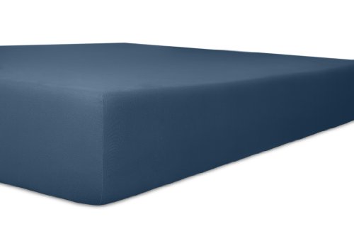 Kneer 2501832 Easy-Stretch Spannbetttuch Qualität 25, Größe 180 x 200-200 x 220 cm, Marine von kneer KULTUR DER NACHT