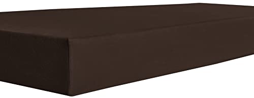 Vario-Stretch Topper Spannbettlaken | Perfekte Passform | Oeko-Tex Standard 100 | Hautfreundlich | Pflegeleicht (Mocca, 90x200/4-12 cm) von kneer KULTUR DER NACHT