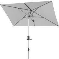 Doppler Sonnenschirm / Mittelmastschirm Apoll 230 x 150 cm, light grey, Bezug 100 % Polyester, Gestell aus Aluminium, 7 kg von knirps